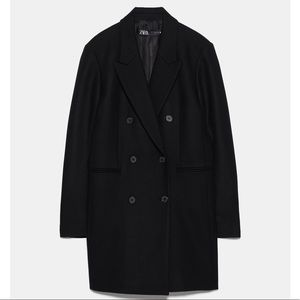 Zara Double Breasted Straight Fit Coat